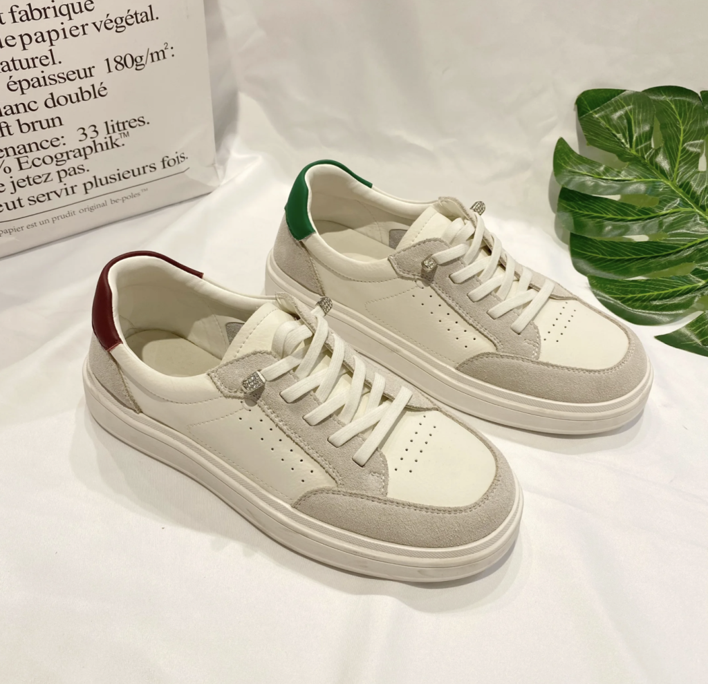 Chunky Sole Walking Shoes with Toe Lace-Up